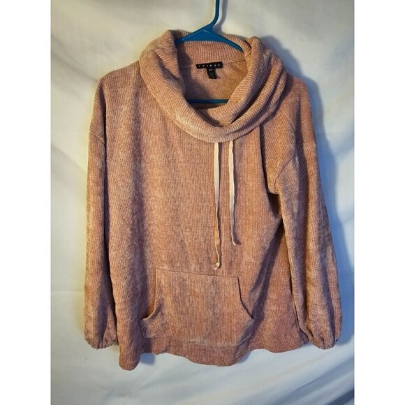 Tribal Fall Sweater Pink Cowl Neck Soft Sporty vibes Womens Size Medium M - Picture 1 of 2